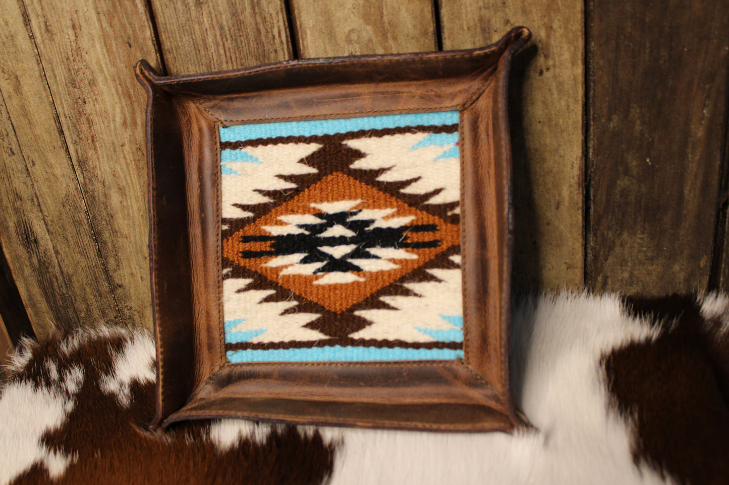 Leather 4-Corner Tray