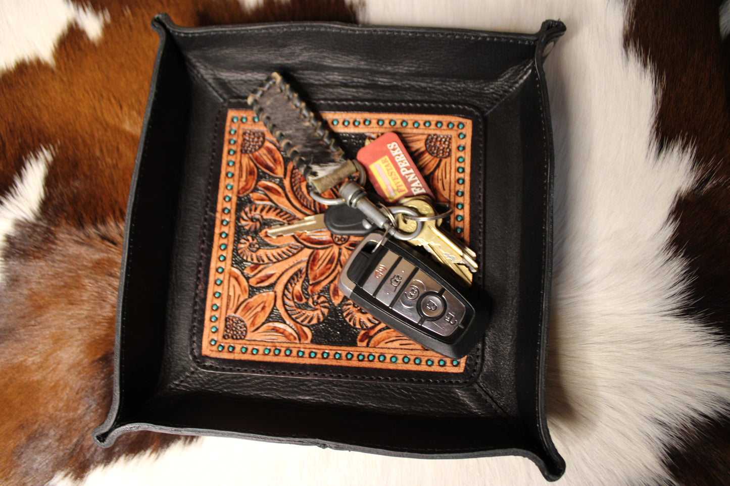 Leather 4-Corner Tray