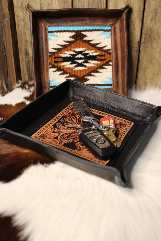 Leather 4-Corner Tray