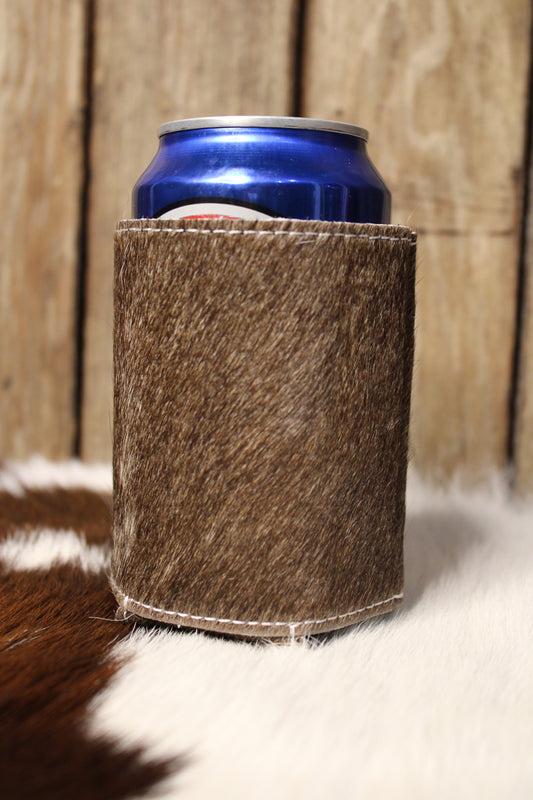 Cowhide Can Koozie