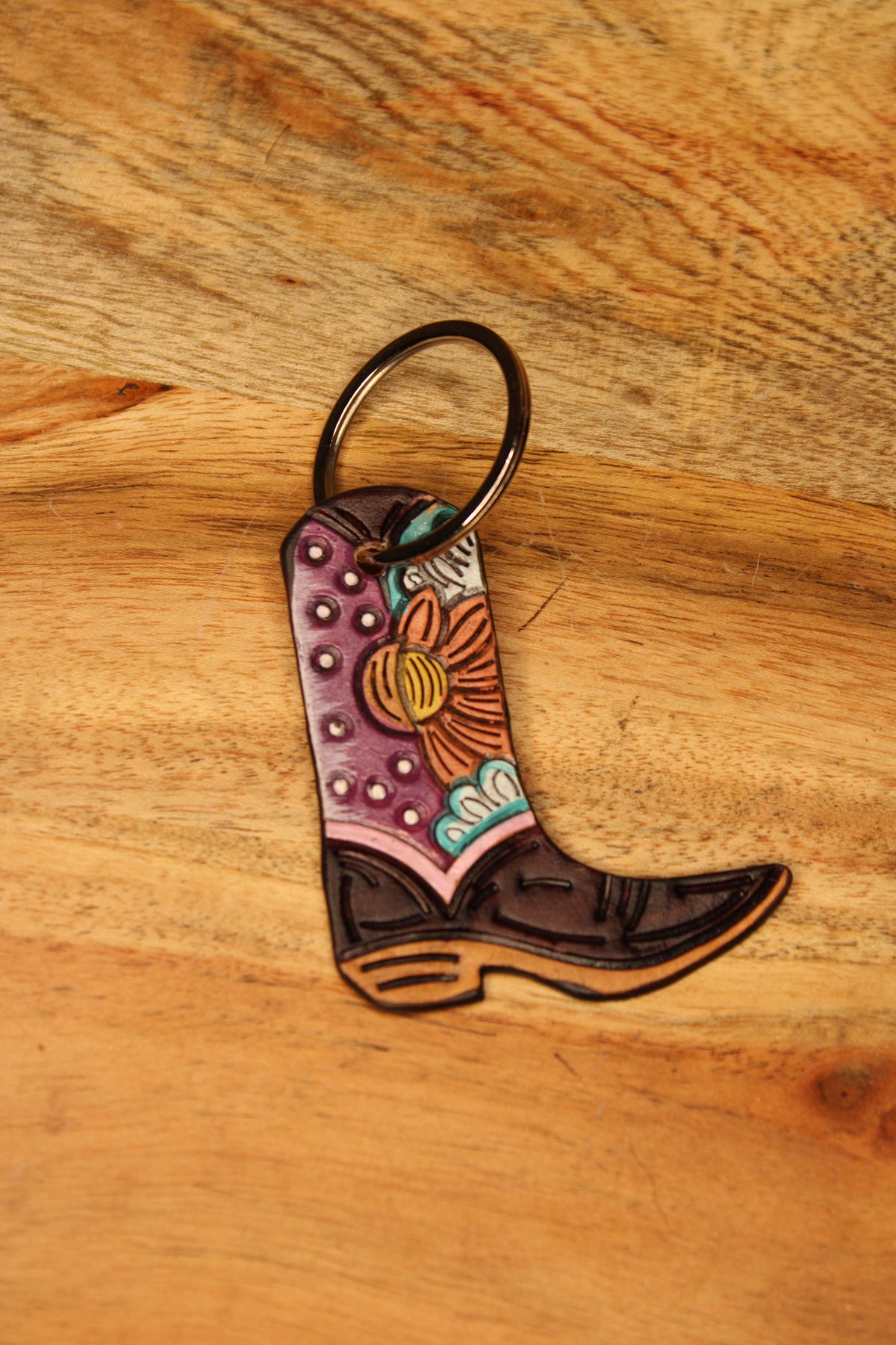 Tooled Leather Keychains