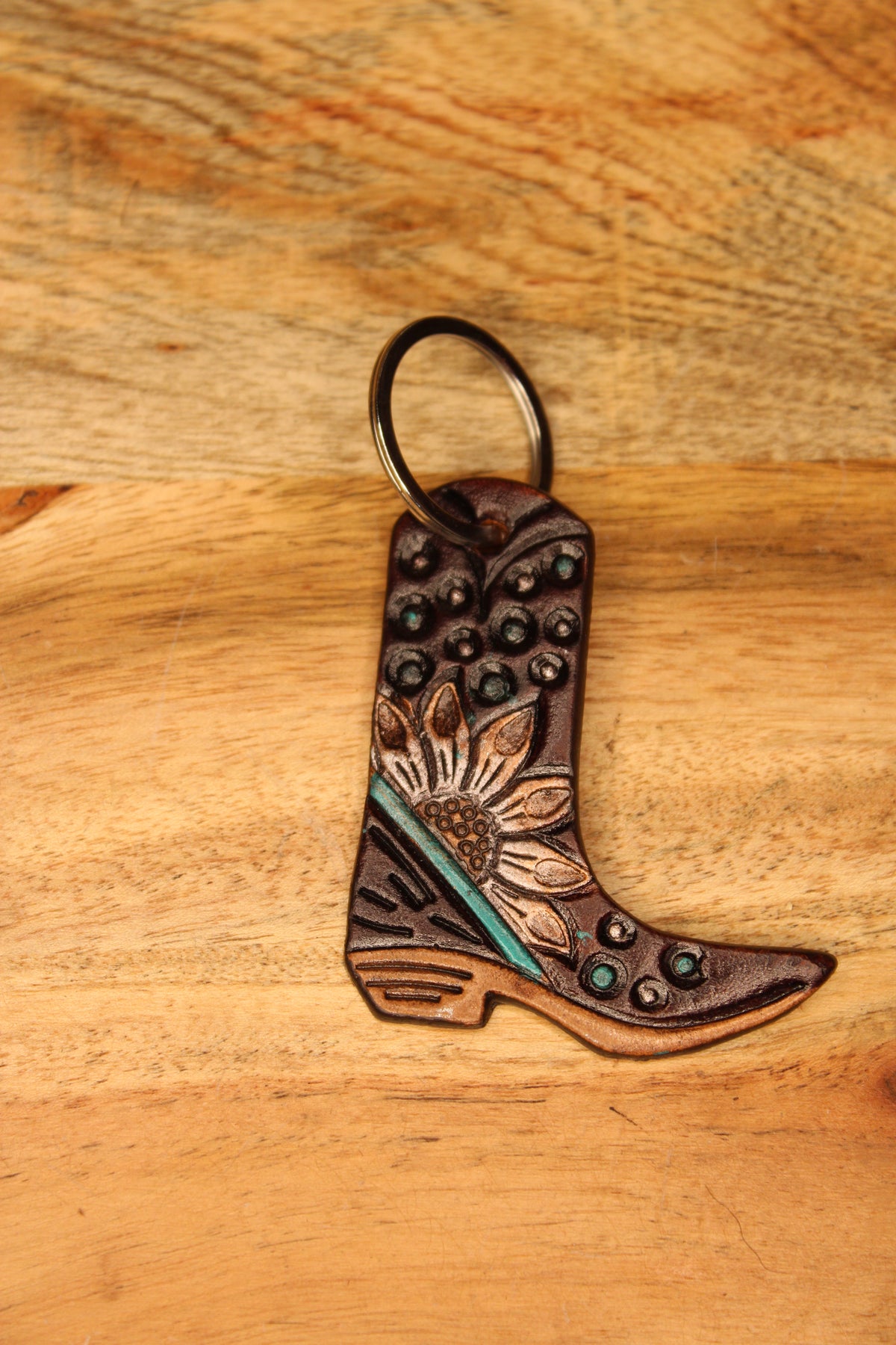 Tooled Leather Keychains