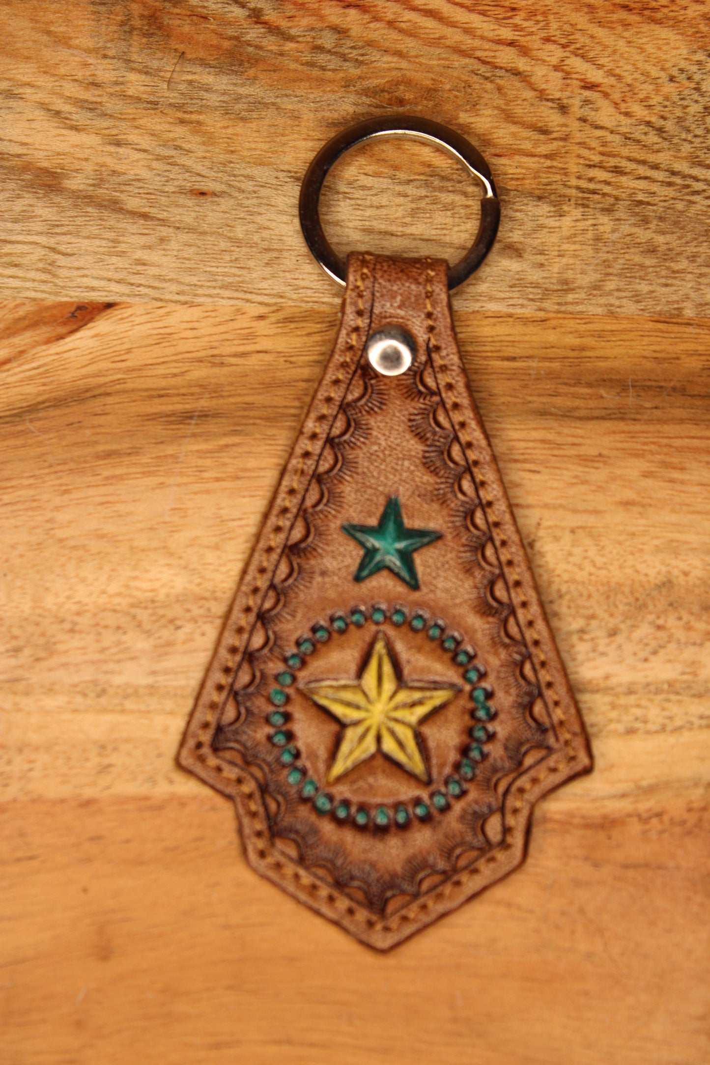 Tooled Leather Keychains