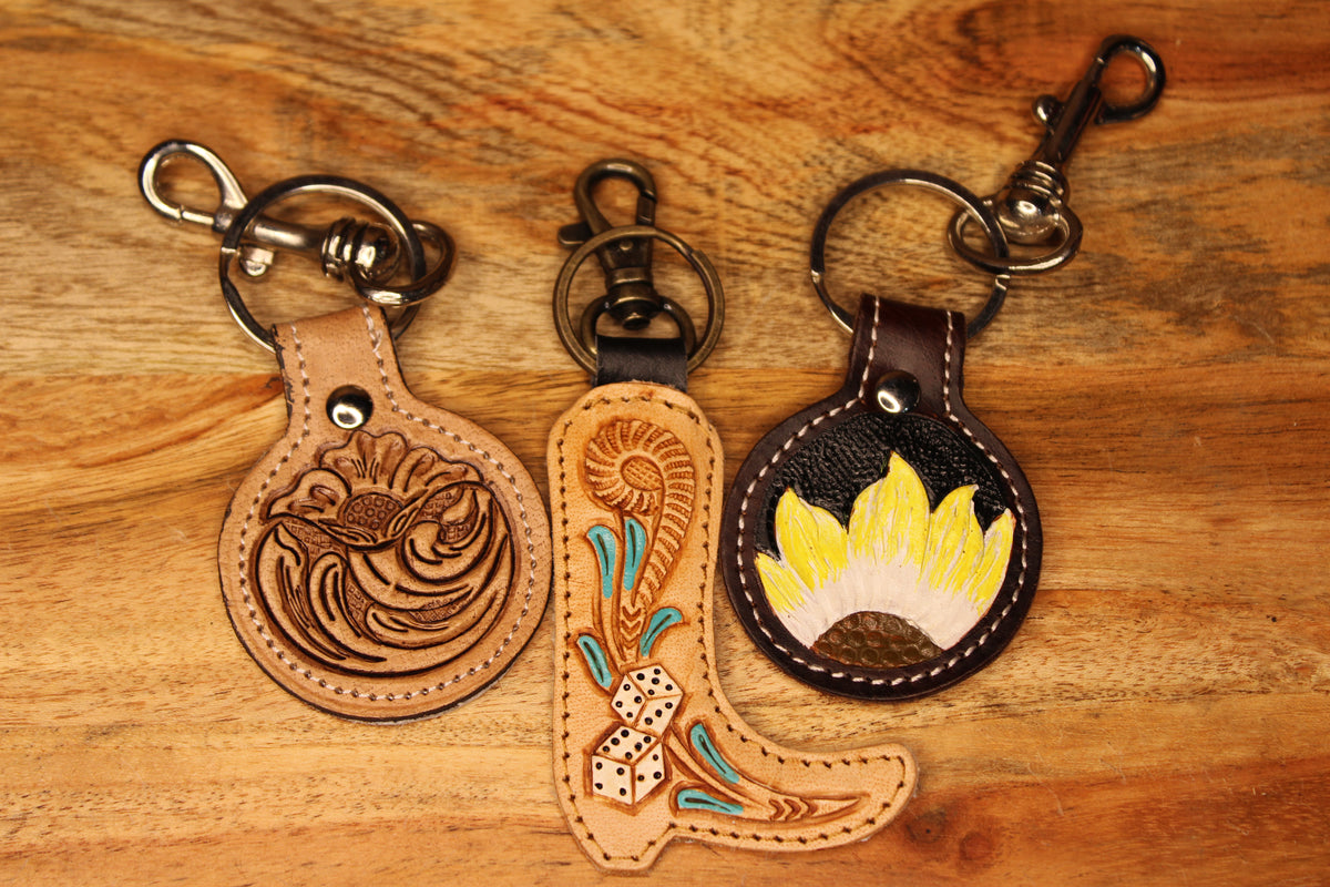 Cowhide Keychains