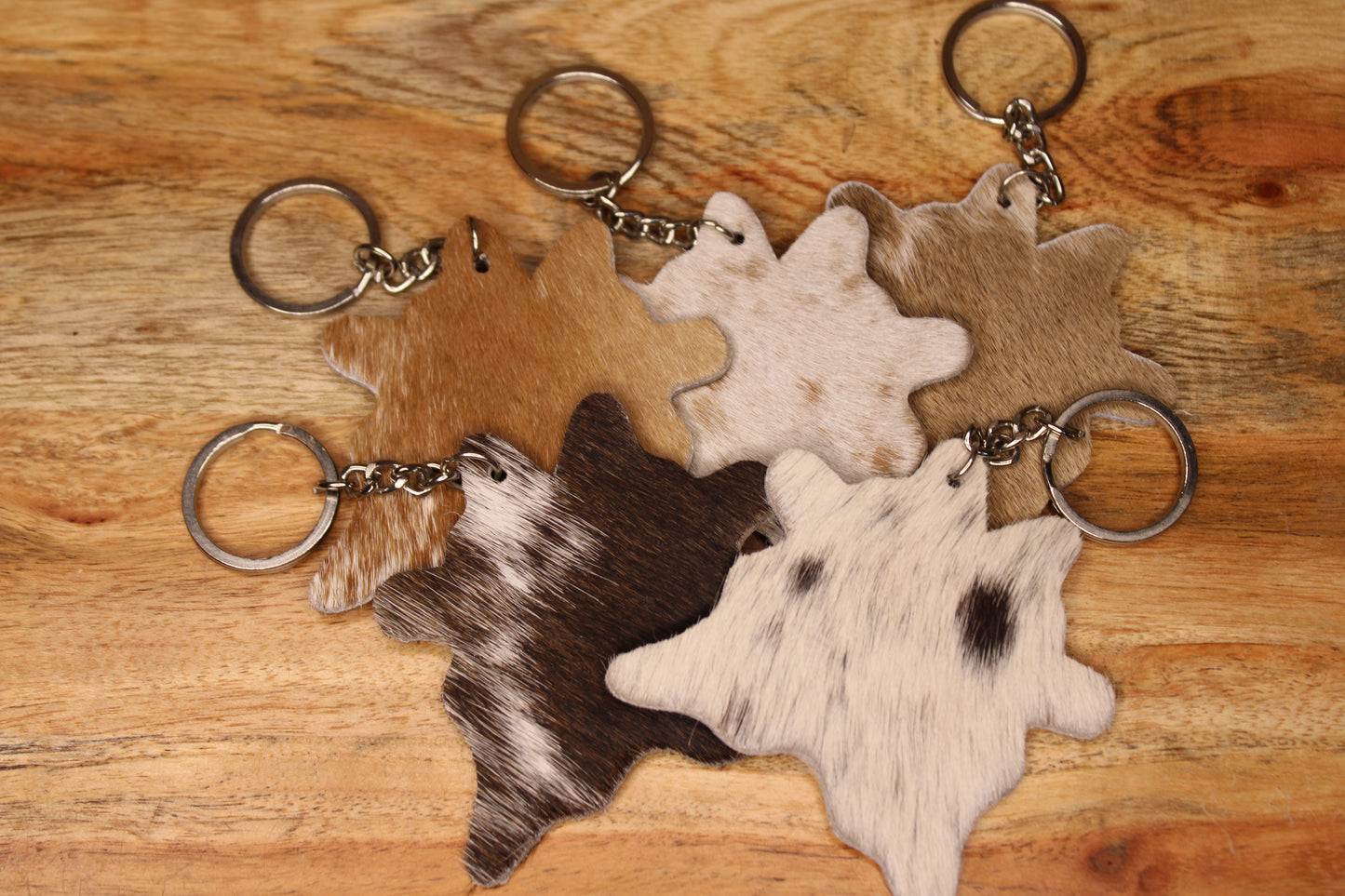 Cowhide Keychains