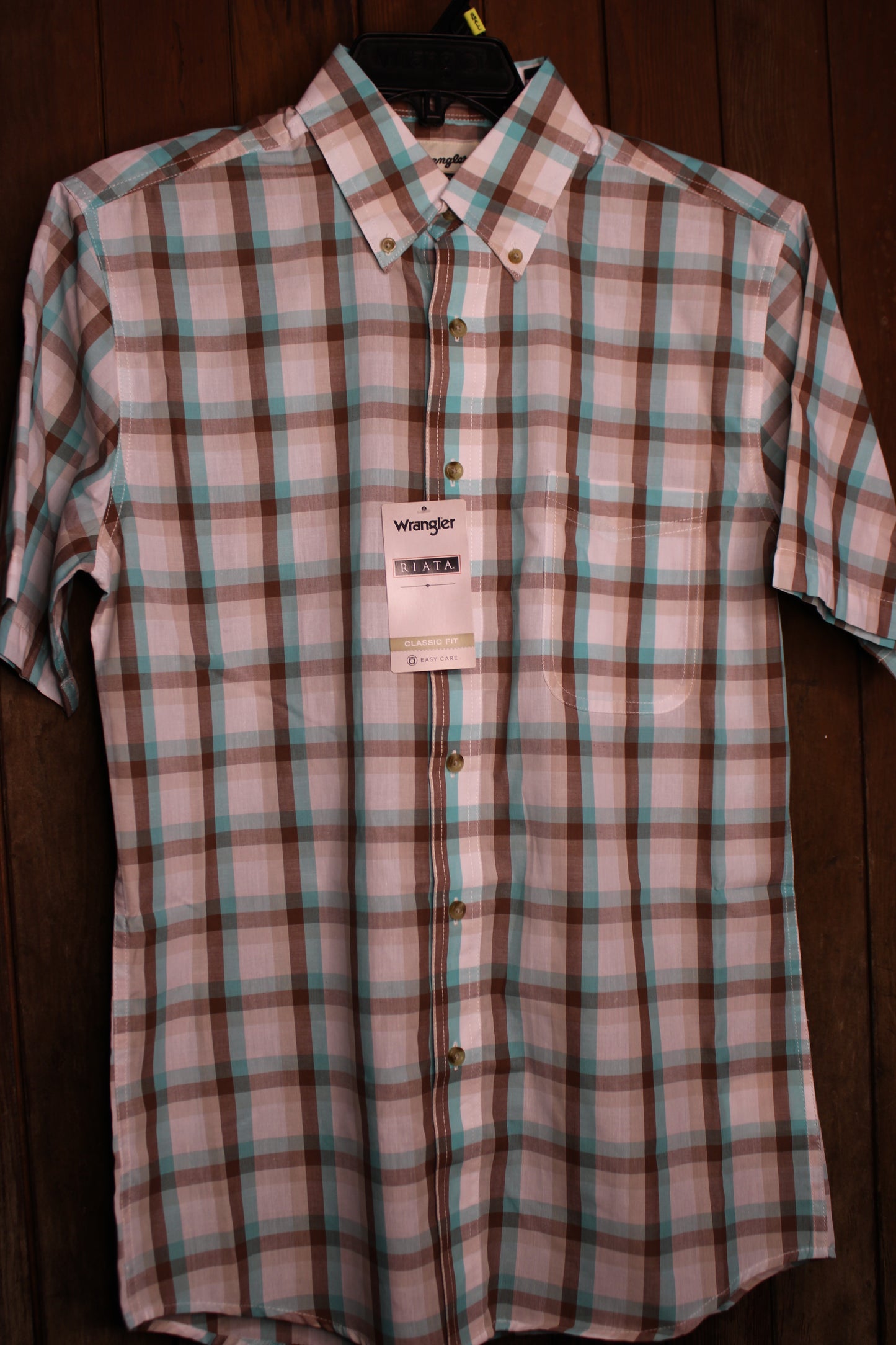 Wrangler Riata® Short Sleeve Plaid Shirt