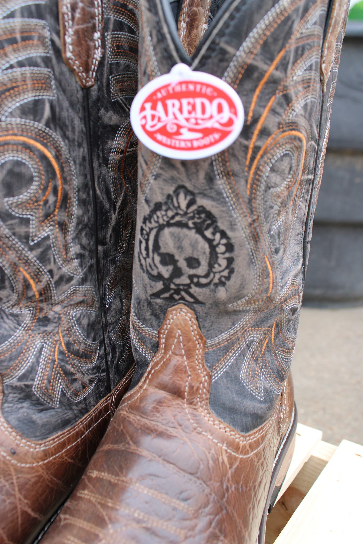 Laredo® Hawke Skull Cowboy Work Boot