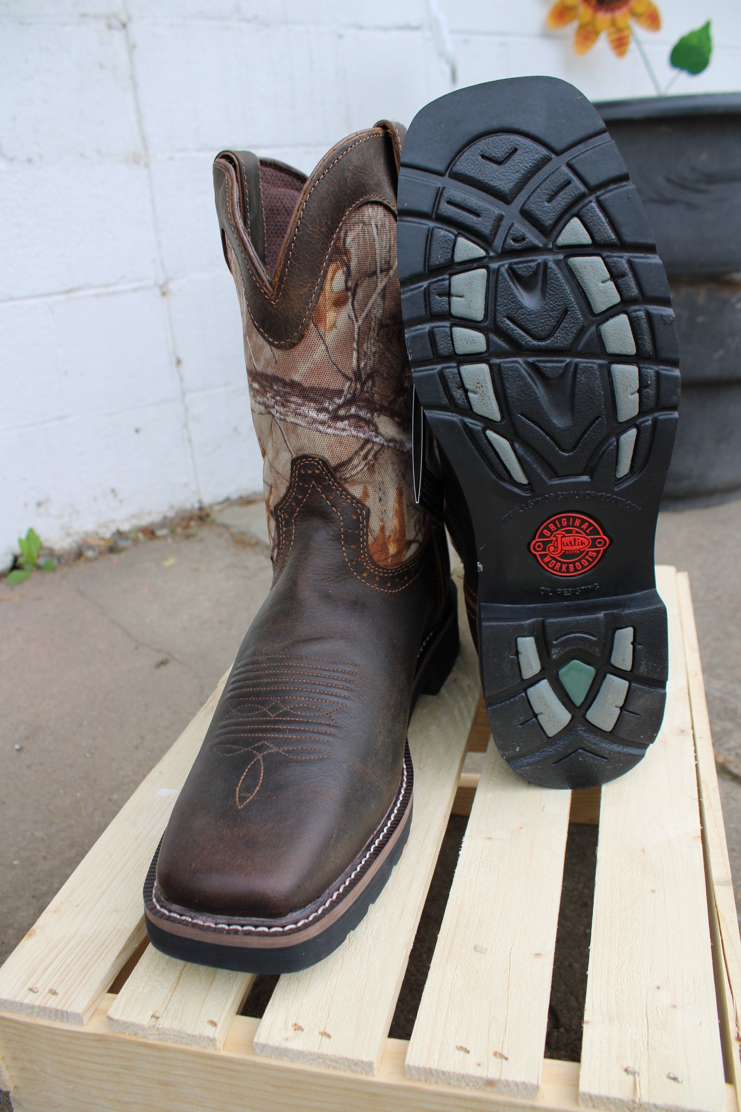 Justin® Trekker Waterproof Western Work Boots- Realtree®