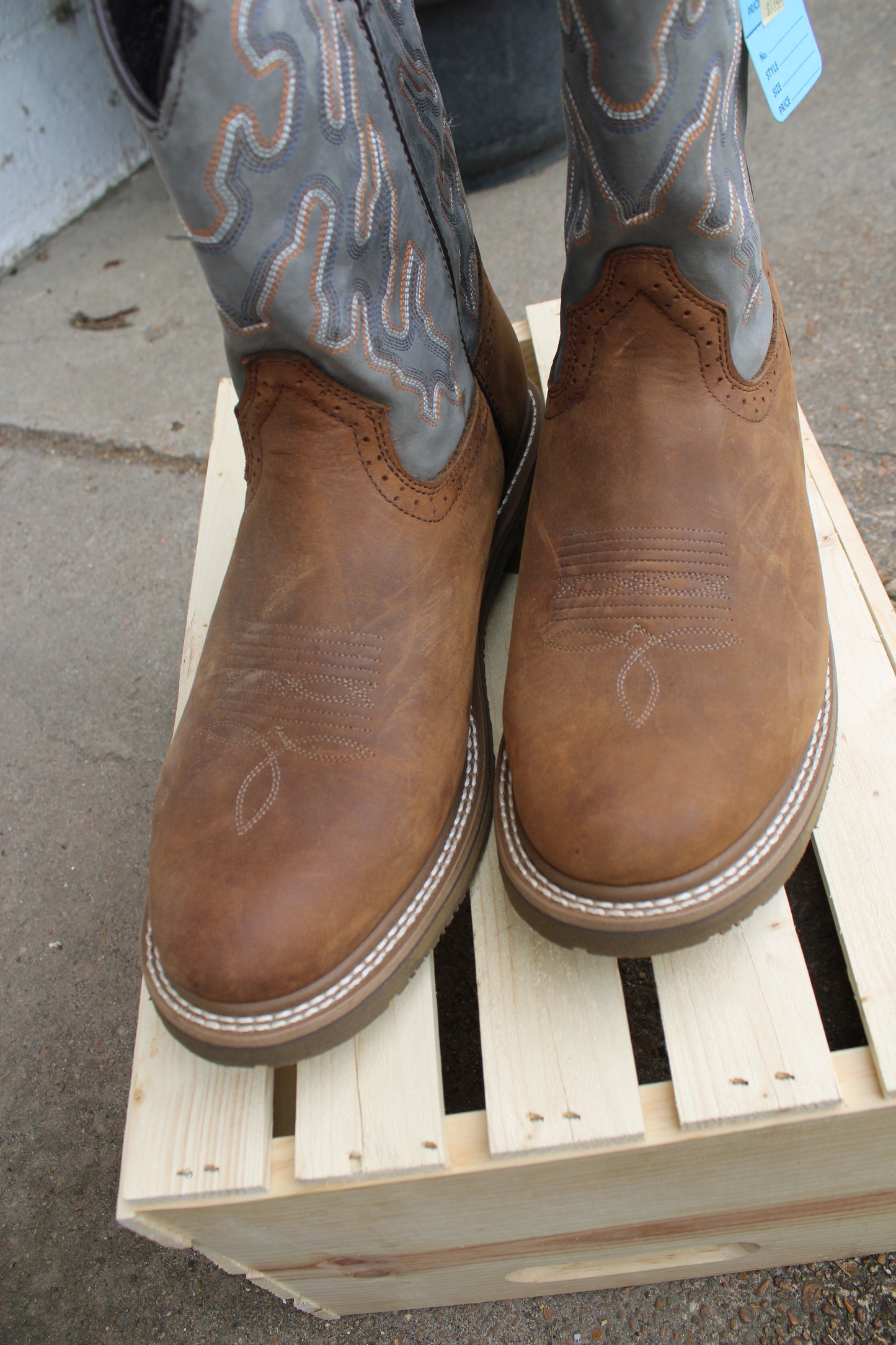Double H ICE™ Cool Gray Roper Work Boots