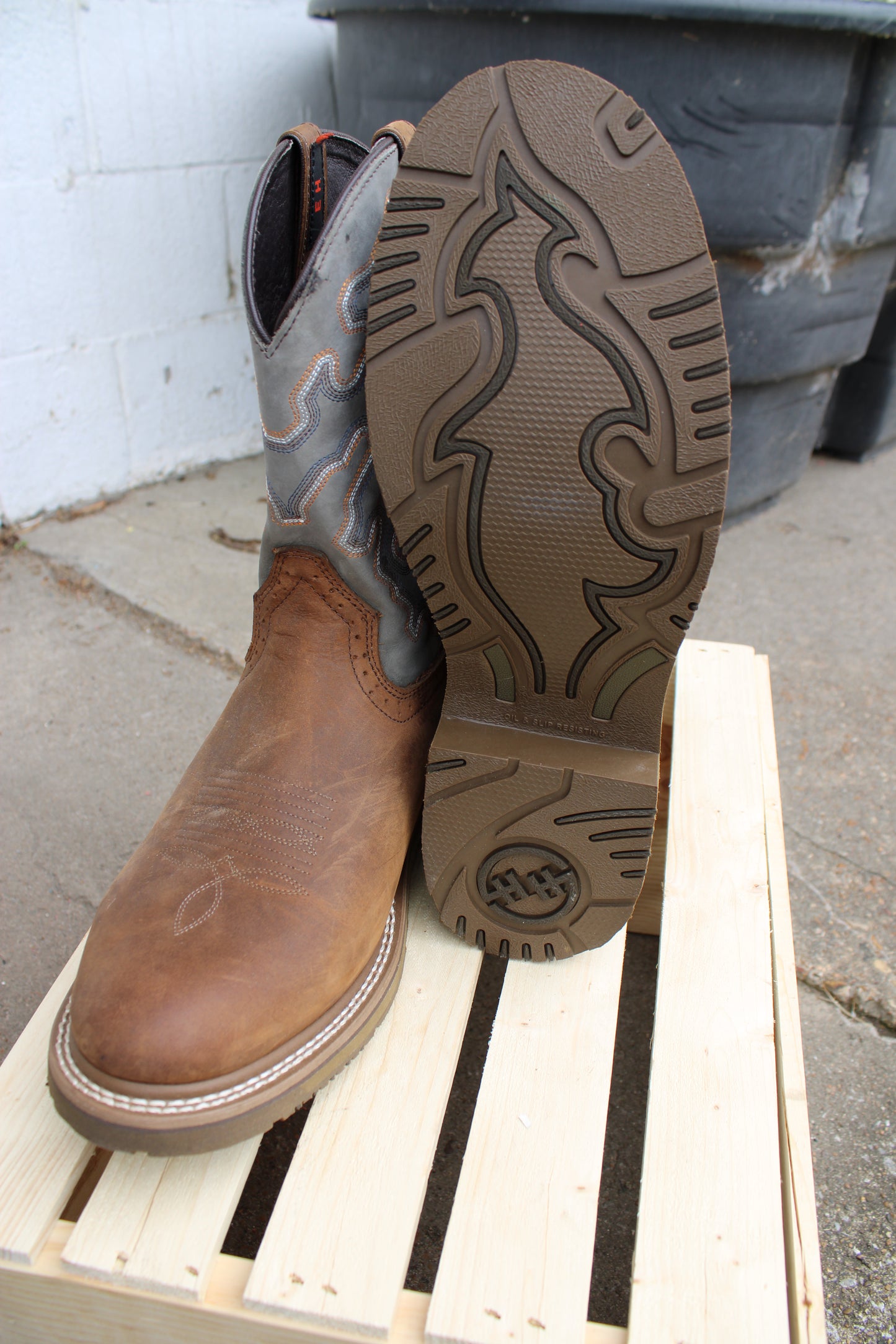 Double H ICE™ Cool Gray Roper Work Boots