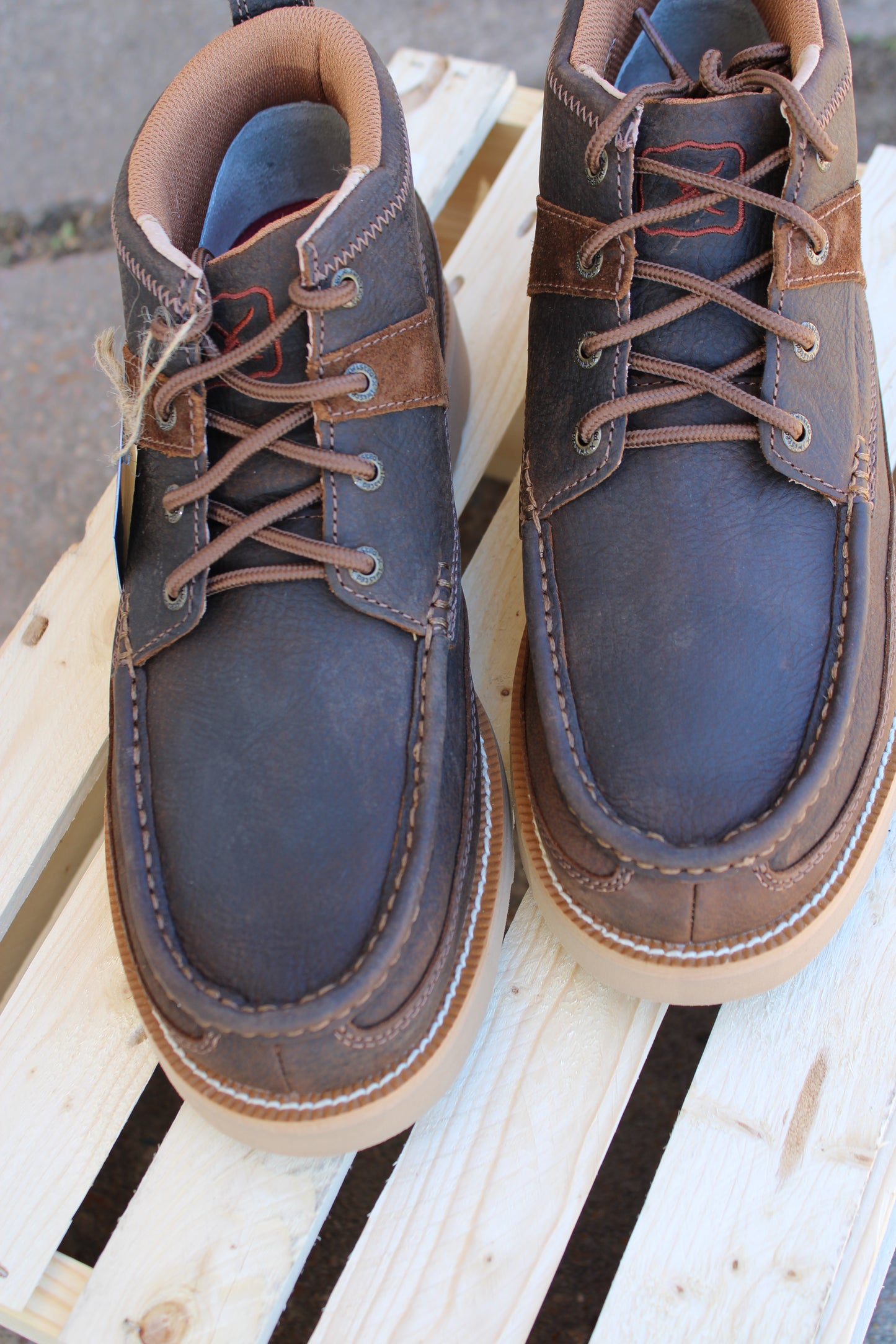 Men's 4" Wedge Sole Boot by Twisted X- Tobacco Brown
