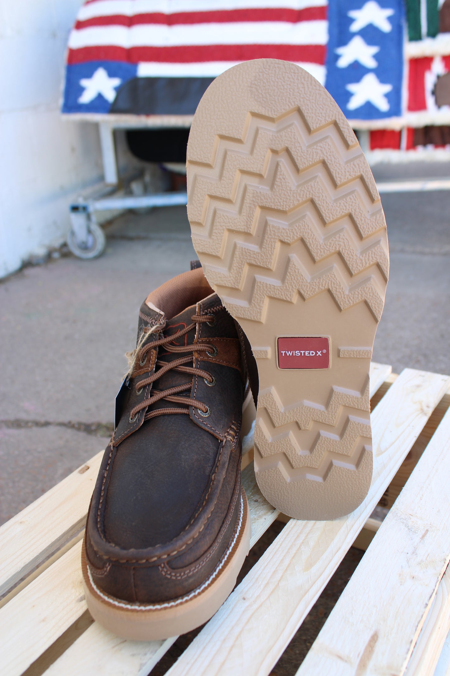 Men's 4" Wedge Sole Boot by Twisted X- Tobacco Brown