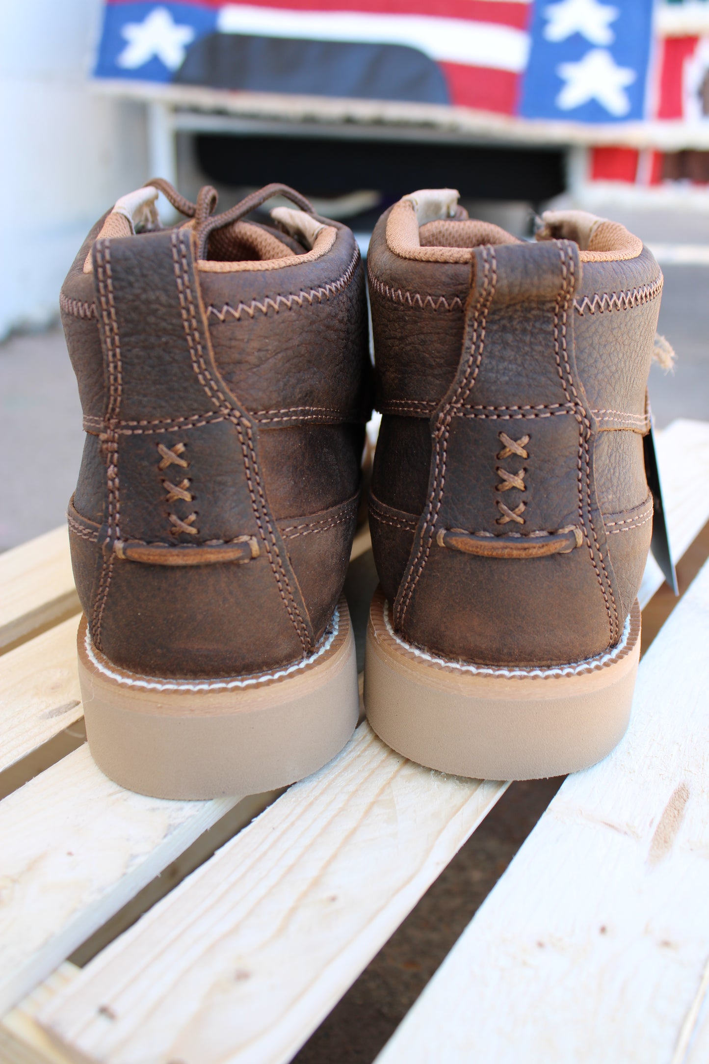 Men's 4" Wedge Sole Boot by Twisted X- Tobacco Brown