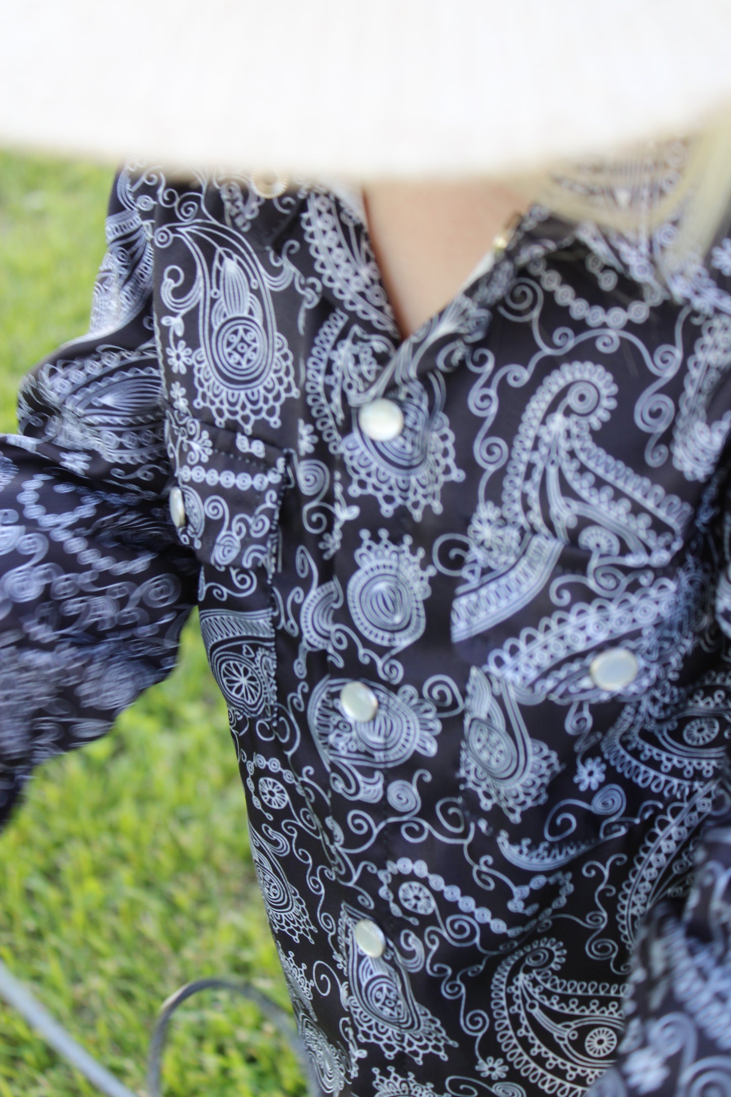 Black Paisley Pearl Snap by Shea Baby®