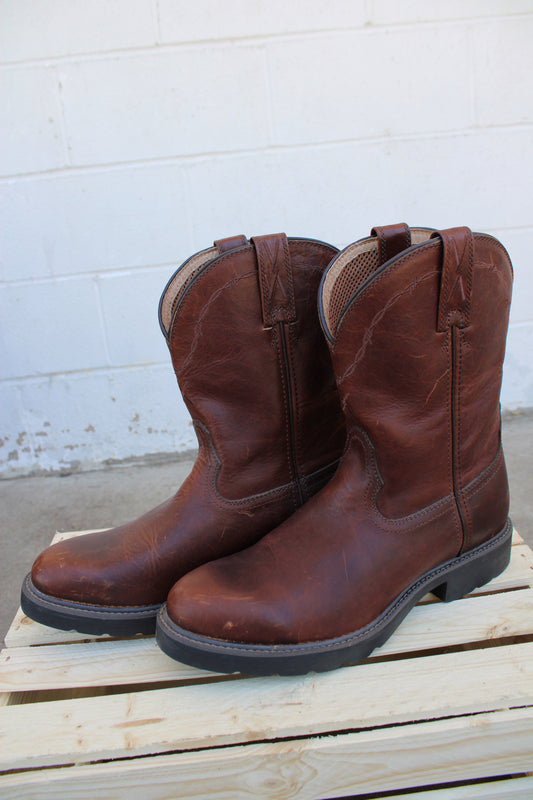 Twisted X® 10" Pull-On Work Boots-Copper-CLEARANCE