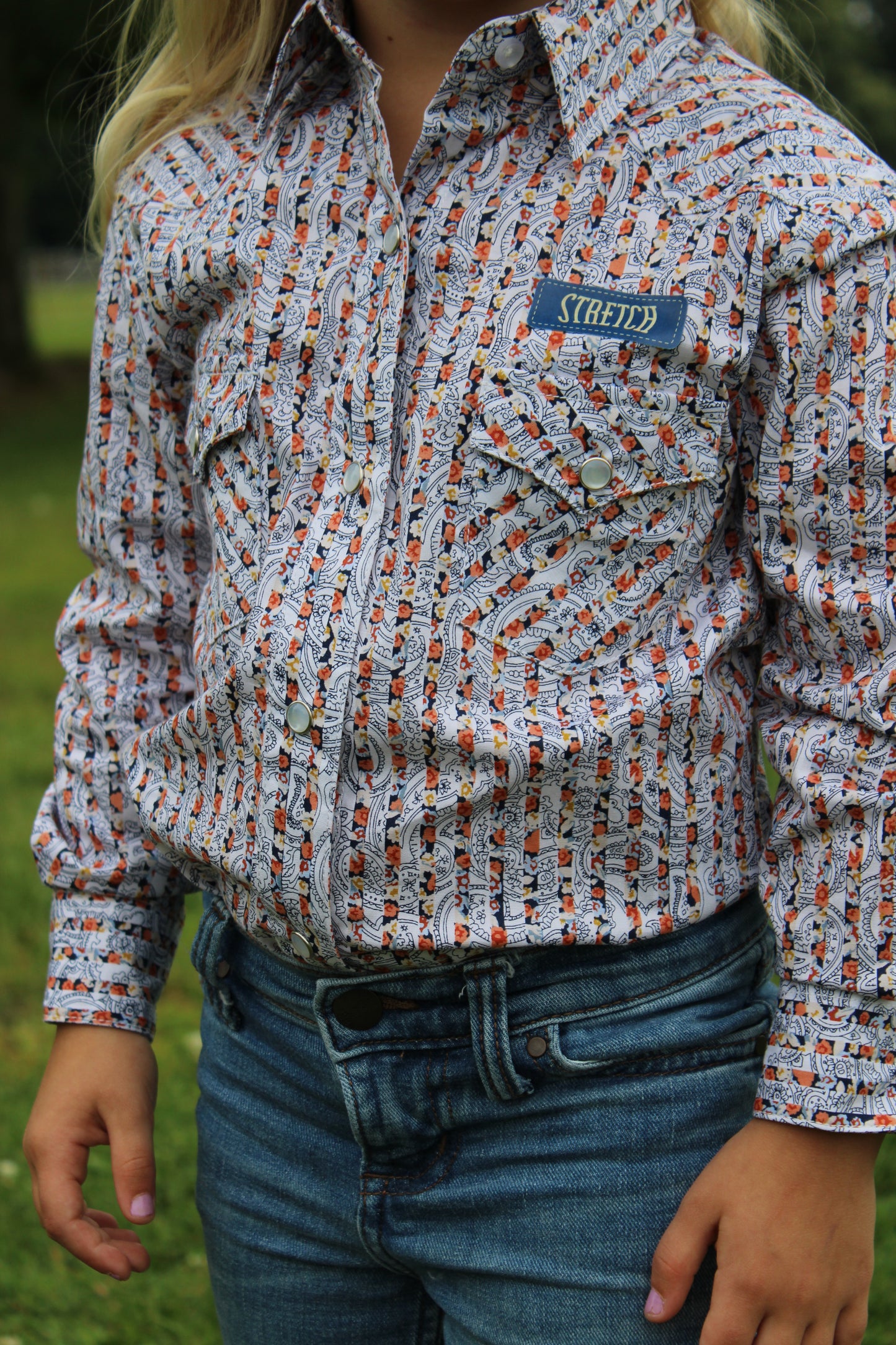 Girl's Summer Meadows Snap Long-Sleeve Shirt by Panhandle Slim®