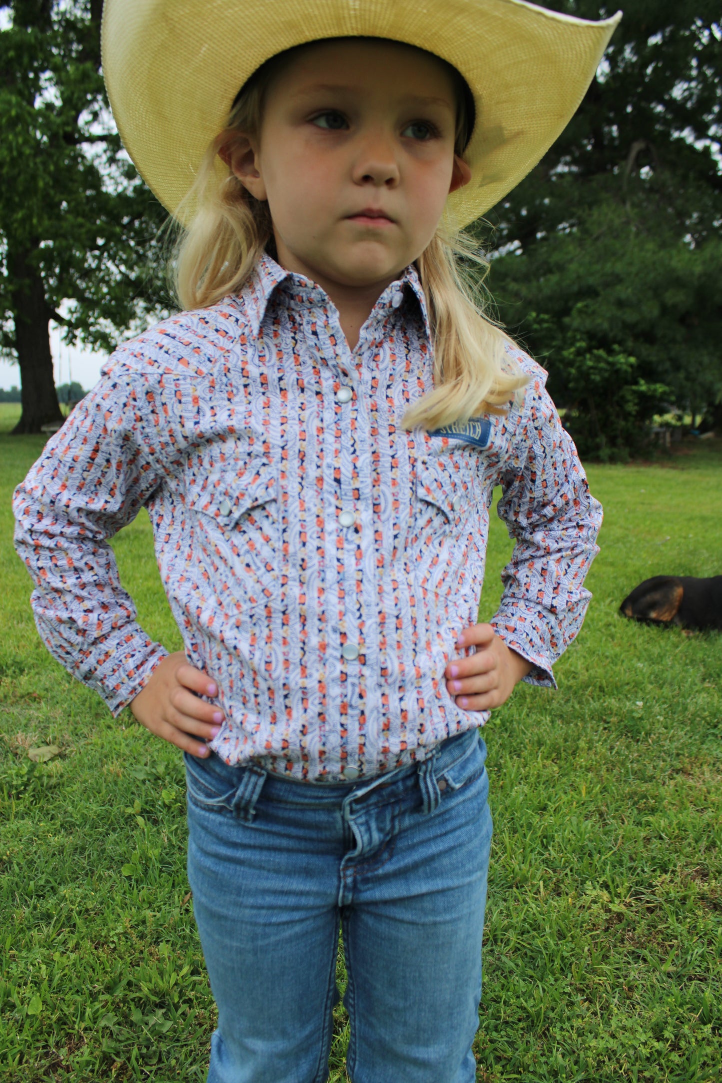 Girl's Summer Meadows Snap Long-Sleeve Shirt by Panhandle Slim®