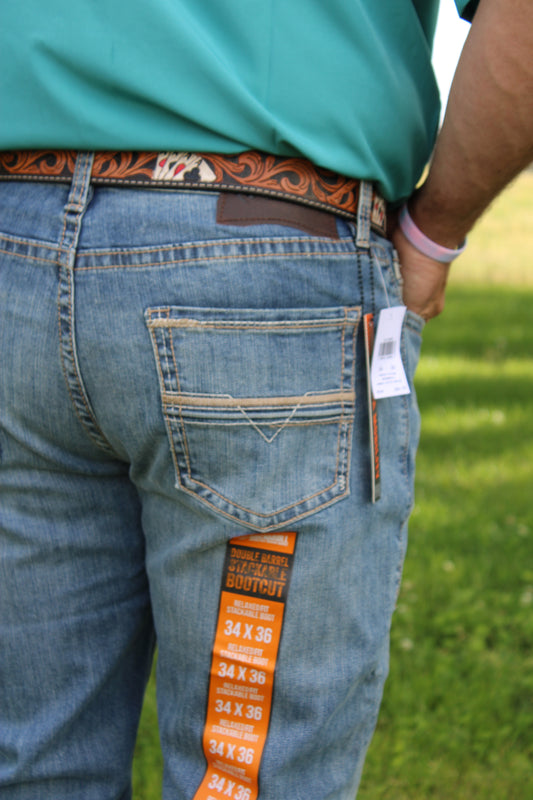 Men’s Rock & Roll Double Barrel Stackable Bootcut Jeans