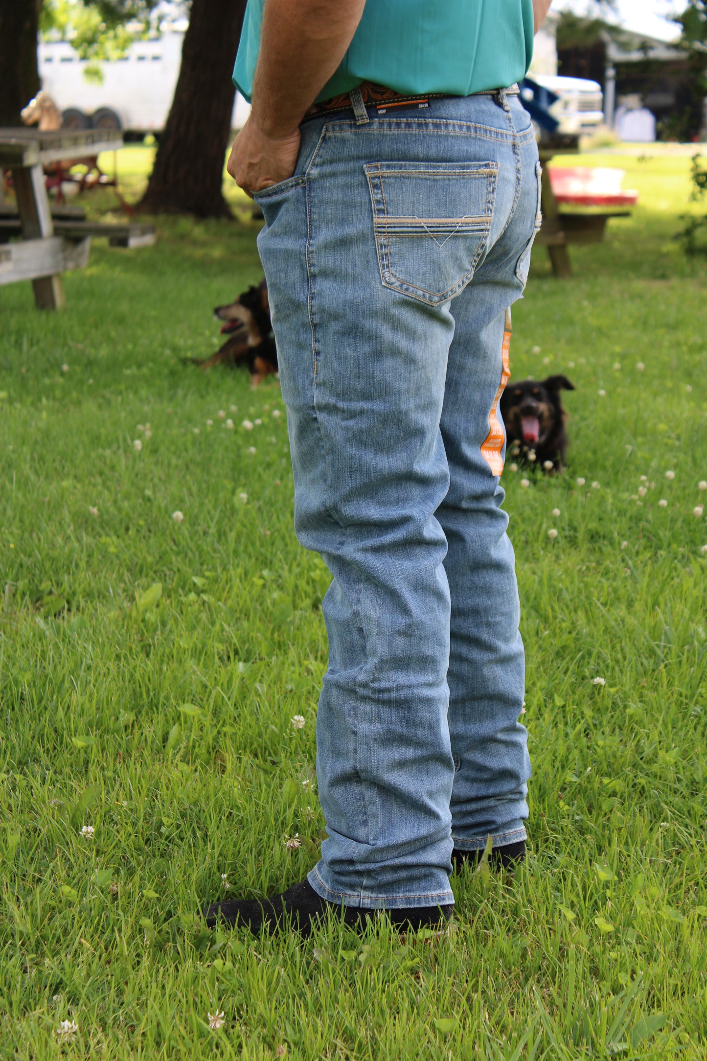 Men’s Rock & Roll Double Barrel Stackable Bootcut Jeans