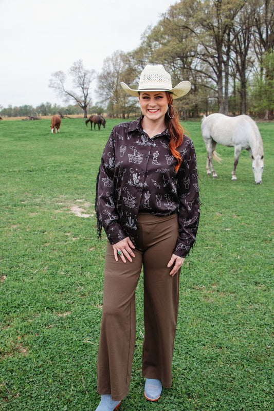Olive Wide Leg Pant