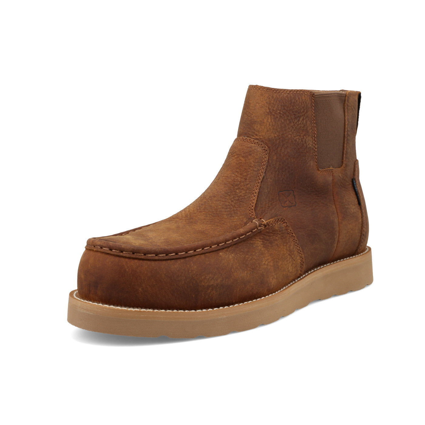 Twisted X 6" Work Chelsea Wedge Sole Boot, Rawhide