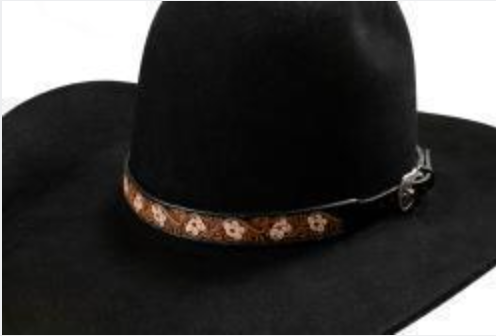 Twister Painted Flowers Tooled Hatband