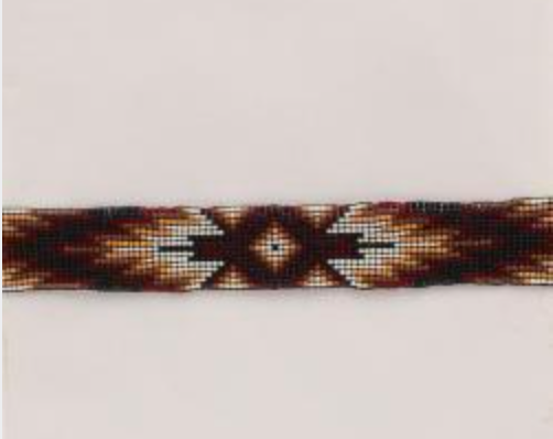 Twister Beaded Stretch Hatband-Brown