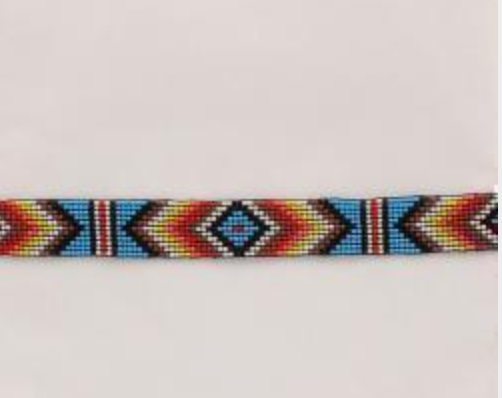 Twister 3/16" Beaded Stretch Hatband-Multicolored