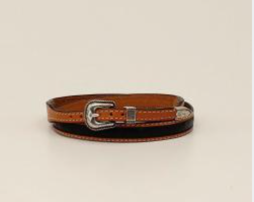 3D Western Black Ostrich Hatband