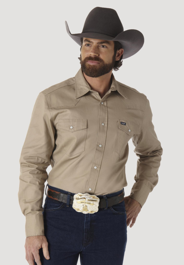 Men's Authentic Cowboy Cut ® Work Shirt-Khaki