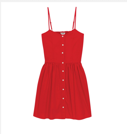 Wrangler Retro® Red Sleeveless Snap Dress