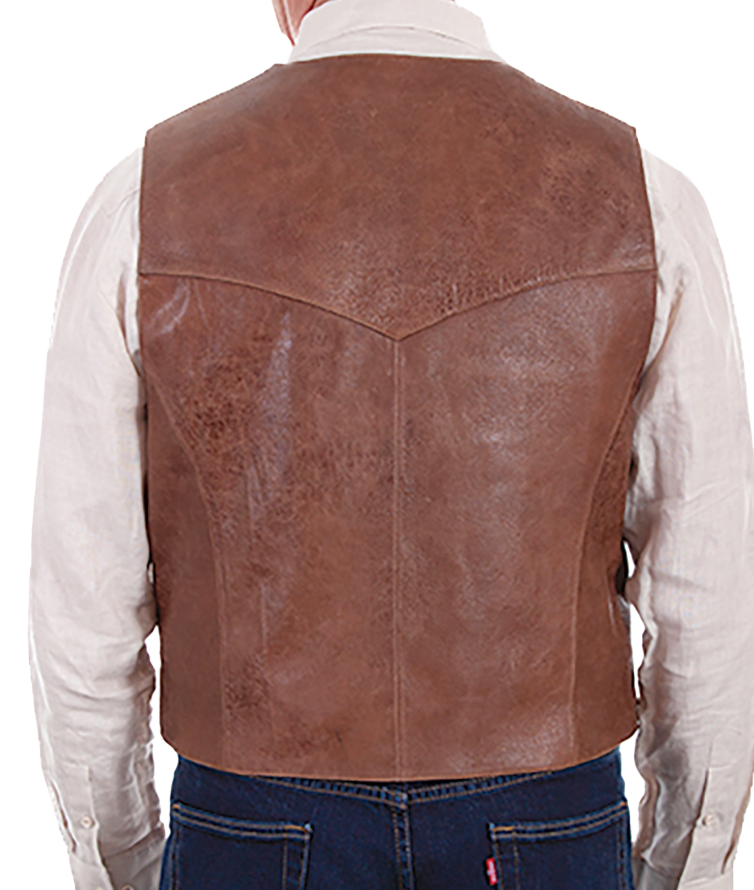 Men's Vintage Lamb Vest by Scully®-Brown