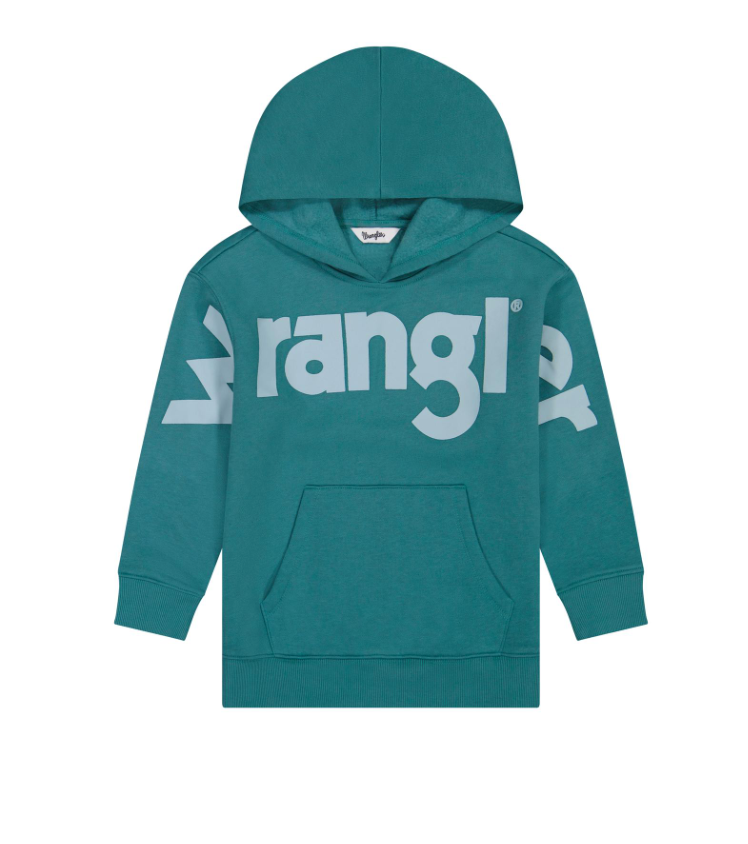 Wrangler Girls Logo Hoodie, Turquoise