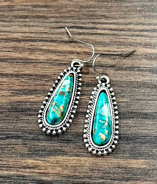 1.3" Gemstone Earrings