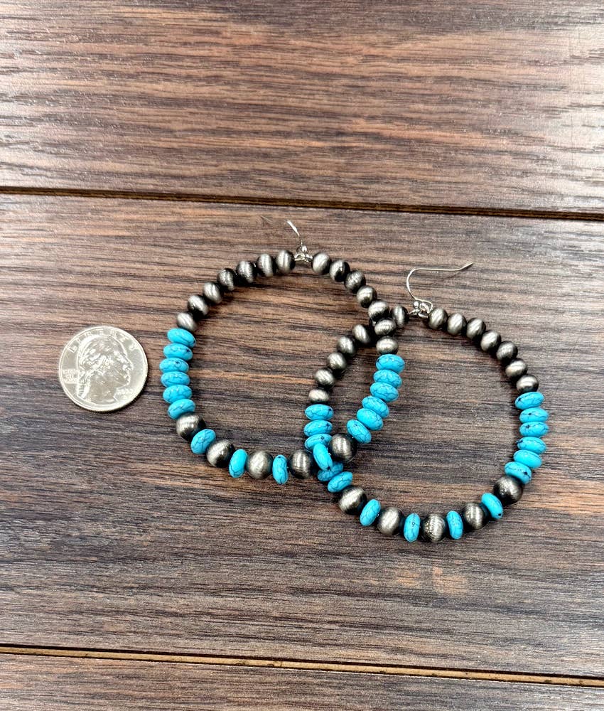 2.5" Handmade Western Hoop Earrings