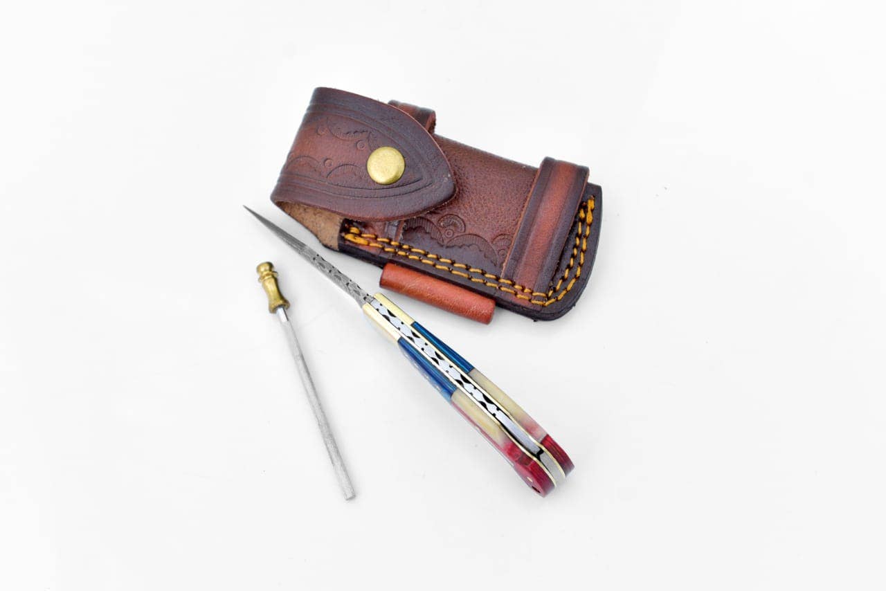 Titan Patriot Damscus Steel Pocket Knife