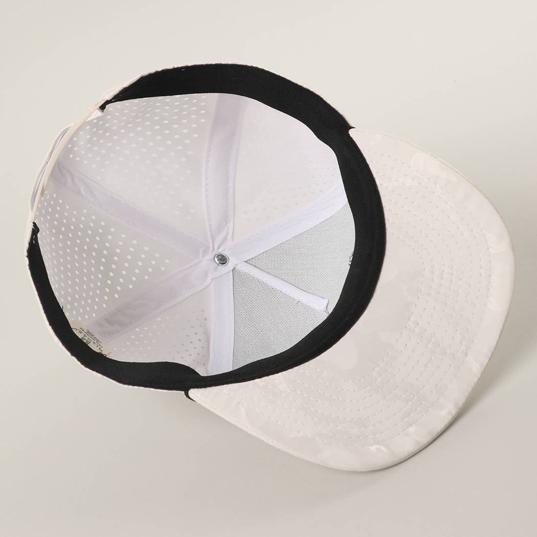 Howdy Embroidered White Camo Rope Strap Trucker Hat