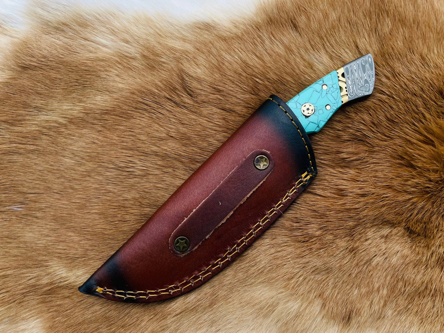 The Azure Fusion Damascus Steel Utility Knife