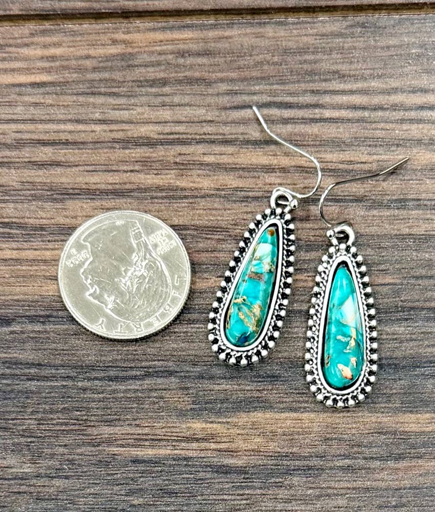 1.3" Gemstone Earrings