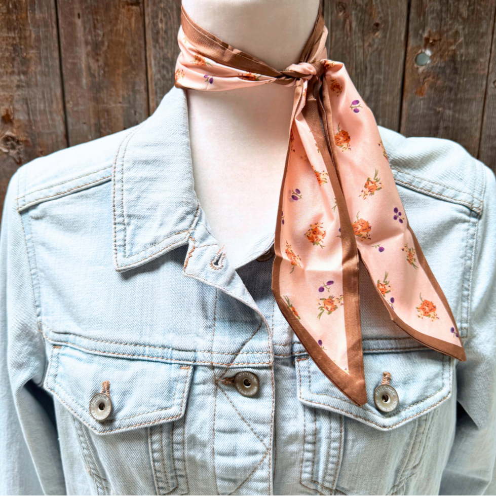 Pink and Tan Skinny Cowgirl Necktie