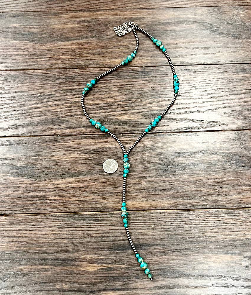 31" Handmade Navajo Gemstone Tassel Y-Necklace