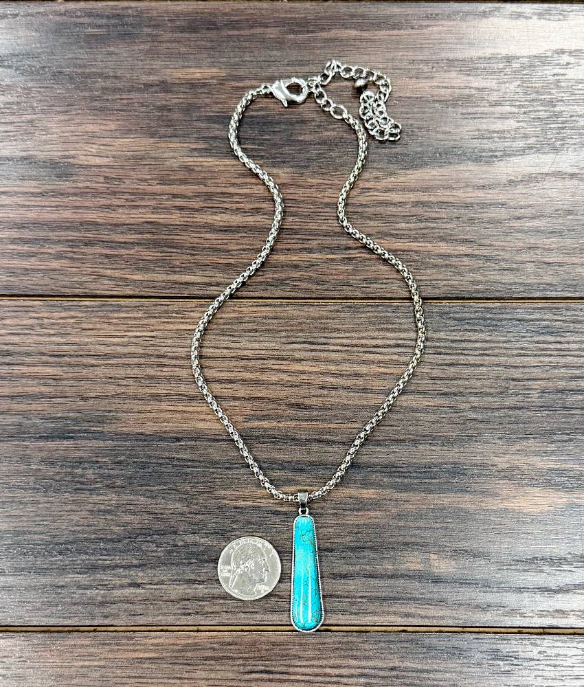 Turquoise Drop Necklace