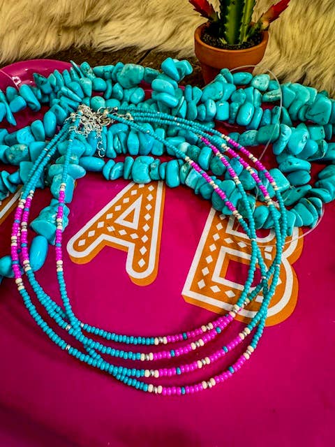 Beaded Choker/Seed Bead Choker/Small Choker/Neon Choker
