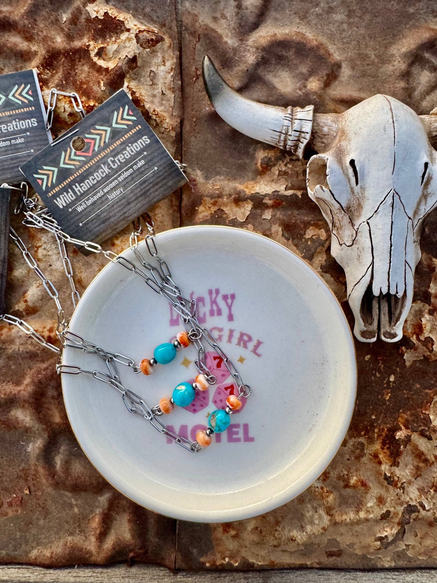 Turquoise & Spiny Oyster Choker Necklace