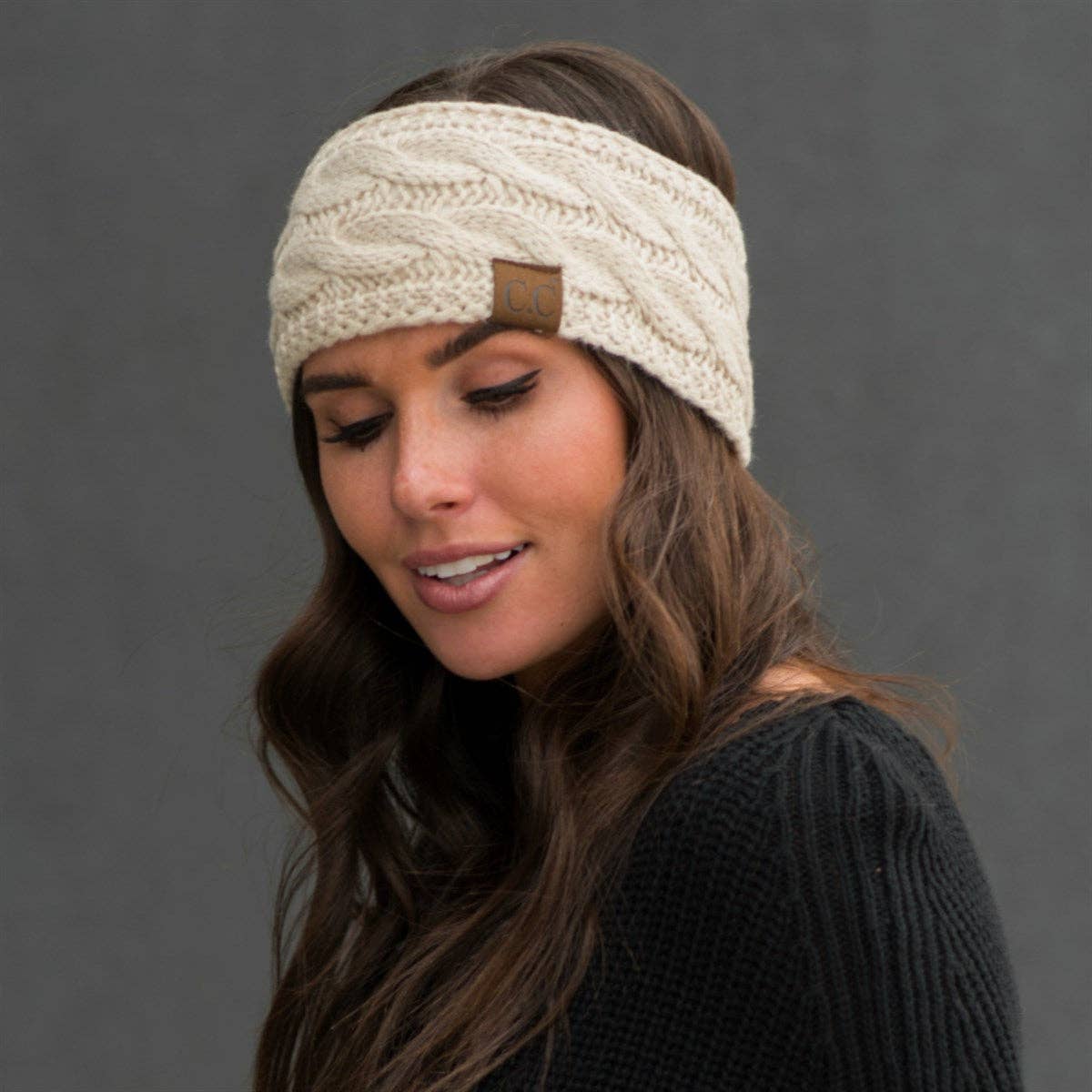 CC Cable Knit Lined Headwrap