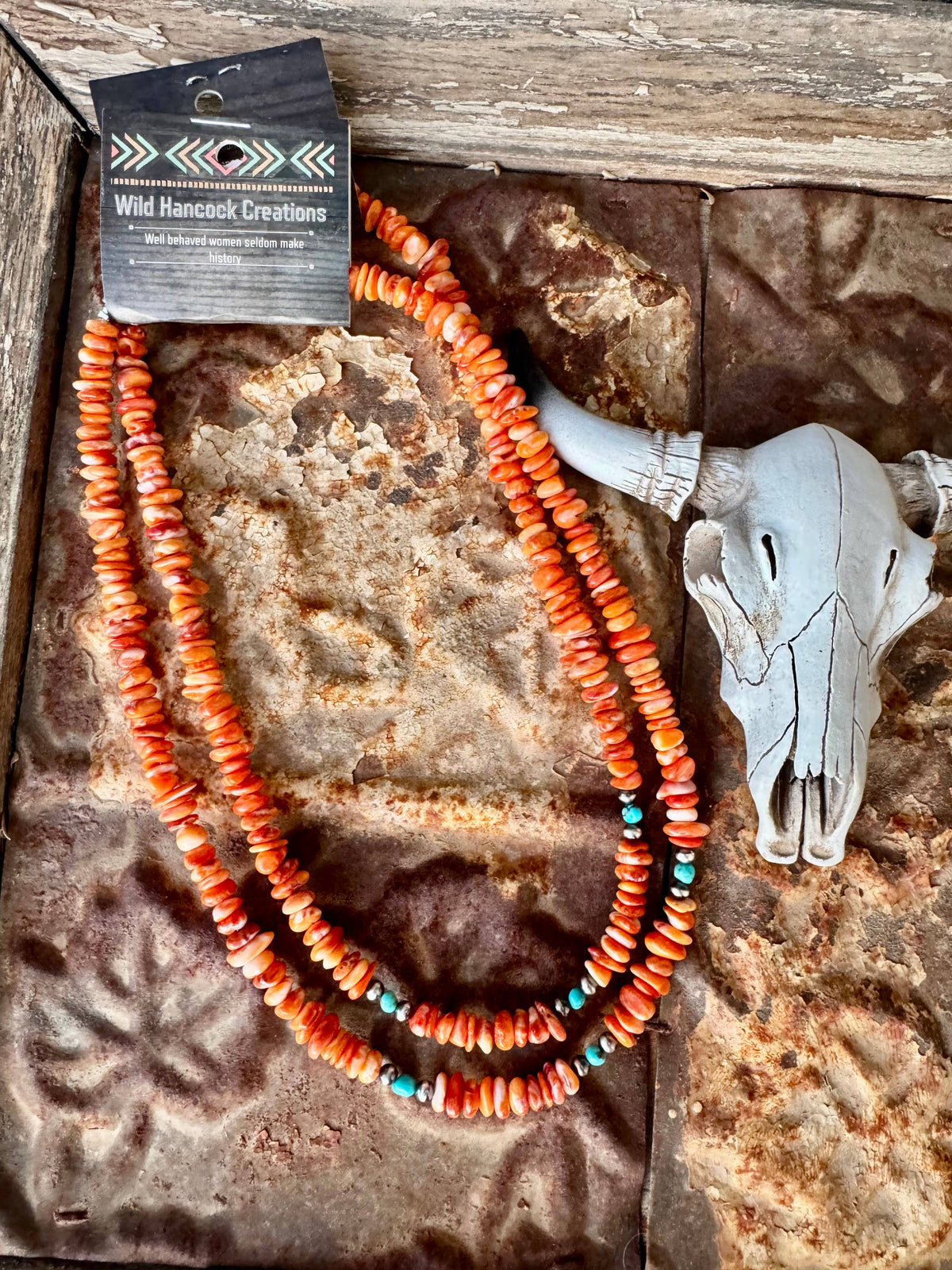 Spiny Oyster Necklace/Western Turquoise Necklace/Southwest