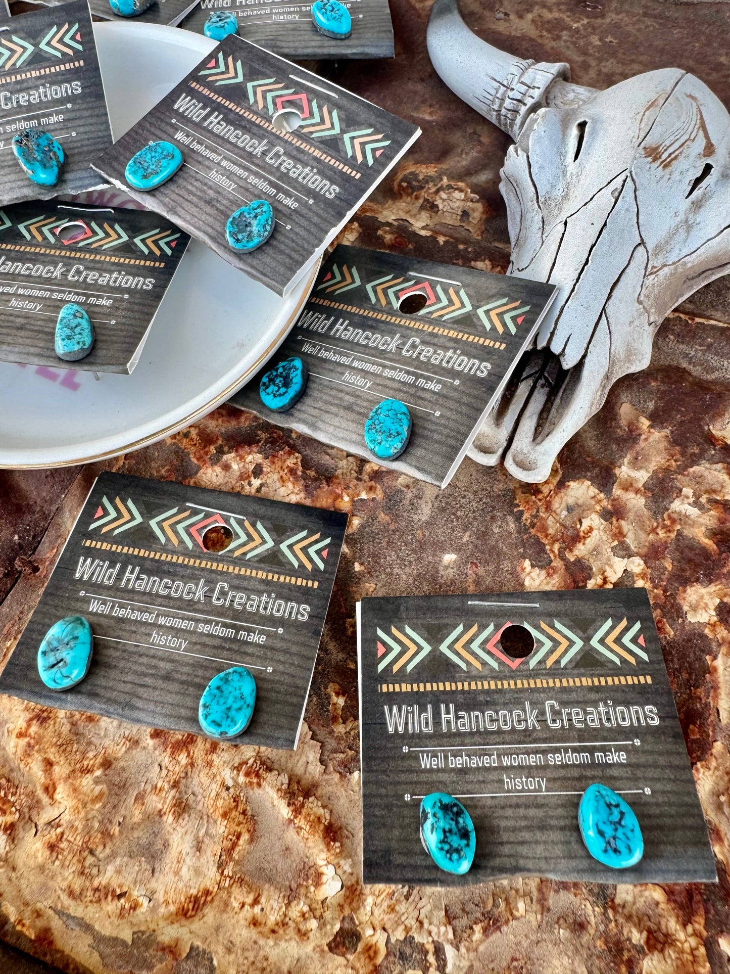 Kingman Turquoise Nugget Earrings