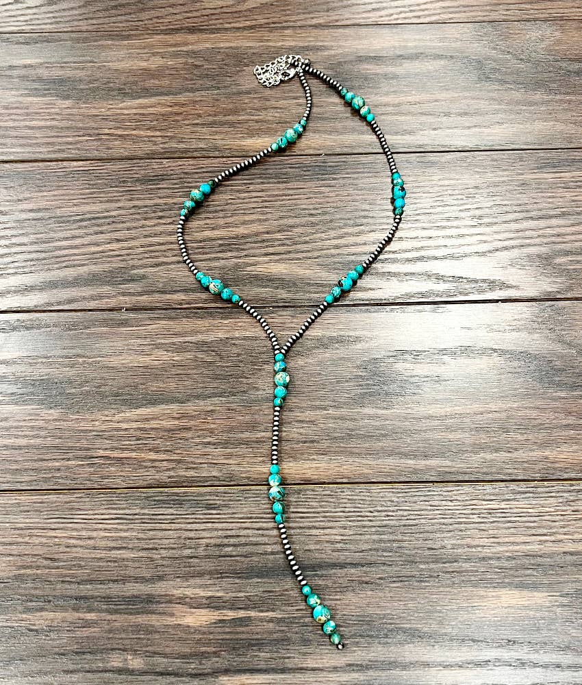 31" Handmade Navajo Gemstone Tassel Y-Necklace