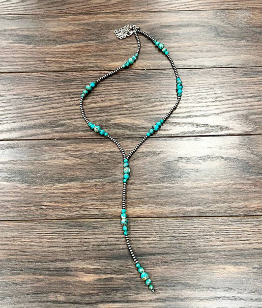 31" Handmade Navajo Gemstone Tassel Y-Necklace