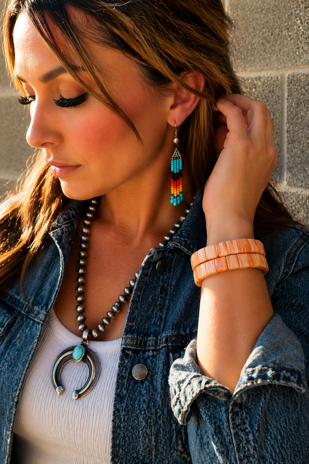 Large Orange Spiny Oyster Bracelet